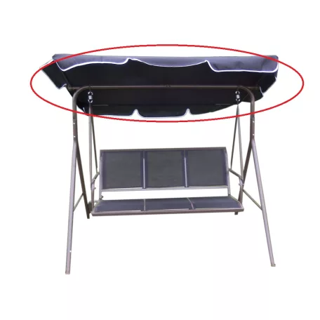 ROJAPLAST tartalék tetőponyva a CONFORT hintaágyhoz - fekete 001/61