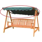 ROJAPLAST tartalék tetőponyva az EDEN és SYLVA hintaágyakhoz - zöld  001/9