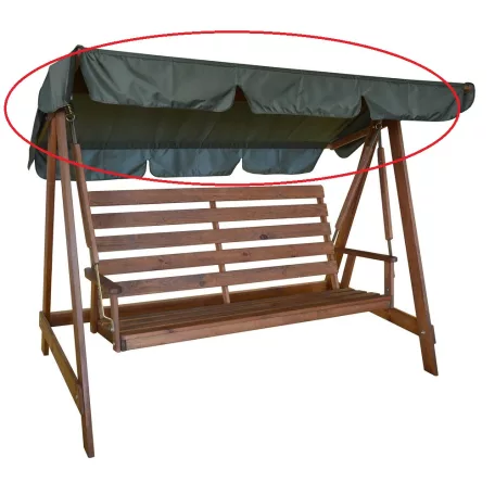 ROJAPLAST tartalék tetőponyva az EDEN és SYLVA hintaágyakhoz - zöld  001/9