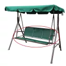 ROJAPLAST tartalék üléshuzat a CONFORT hintaágyhoz - zöld 01/3-4