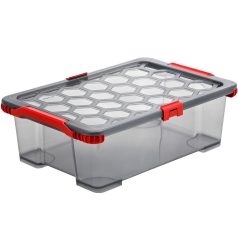   ROTHO EVO TOTAL MŰANYAG TÁROLÓ DOBOZ, 30L - ANTRACIT/PIROS