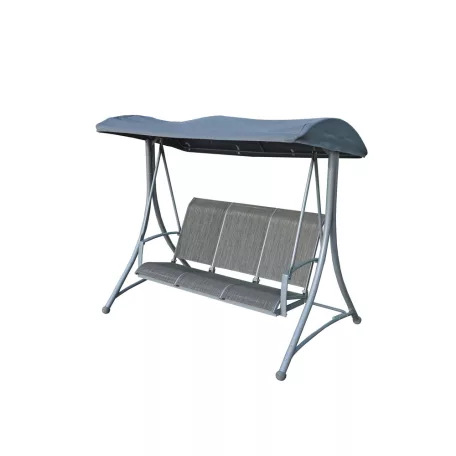 ROJAPLAST HOLLYWOOD fémből készült kerti hintaágy tetővel - szürke  103/9