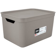  ROTHO JIVE DECO MŰANYAG TÁROLÓ DOBOZ, 16L - CAPPUCCINO