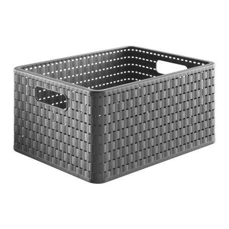 ROTHO COUNTRY MŰANYAG TÁROLÓ DOBOZ, A4/18L, ANTRACIT