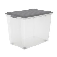 ROTHO COMPACT MŰANYAG TÁROLÓ DOBOZ, 70L - SZÜRKE