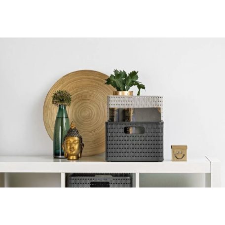 ROTHO COUNTRY MŰANYAG TÁROLÓ DOBOZ, 28L, FEHÉR