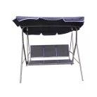 ROJAPLAST CONFORT fémből készült kerti hintaágy tetővel - fekete  117/1