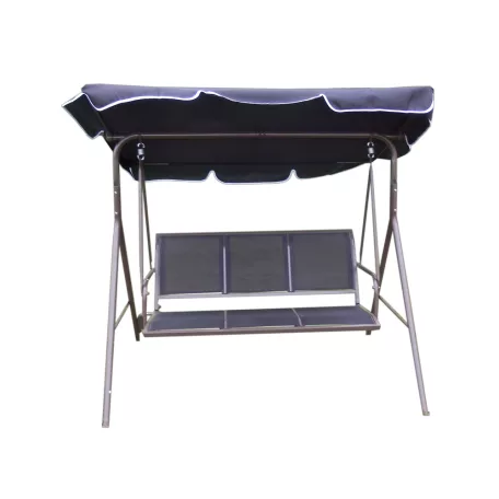ROJAPLAST CONFORT fémből készült kerti hintaágy tetővel - fekete  117/1