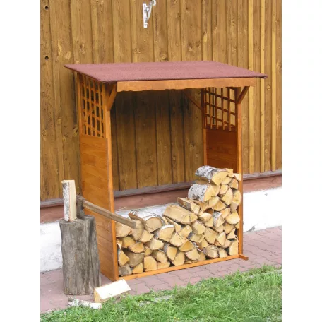 ROJAPLAST - fenyőfából készült kültéri fatároló 168 x 130 x 60 cm  151/151