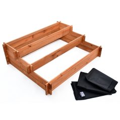   ROJAPLAST fenyőfából készült lépcsős kialakítású virág- és növénytartó  16285