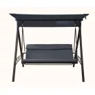 ROJAPLAST RATTAN polyrattan kerti hintaágy párnával, szürke 17/40001