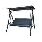 ROJAPLAST RATTAN polyrattan kerti hintaágy párnával, szürke 17/40001