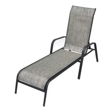 ROJAPLAST ZWC-52 fémből készült állítható kerti nyugágy, 194 cm - szürke  17/40007