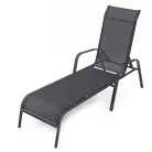 ROJAPLAST ZWC-52 fémből készült állítható kerti nyugágy, 194 cm - fekete  17/40009