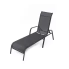 ROJAPLAST ZWC-52 fémből készült állítható kerti nyugágy, 194 cm - fekete  17/40009