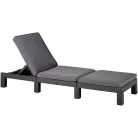 ALLIBERT DAYTONA állítható exkluzív polyrattan kerti nyugágy - grafit  17/408