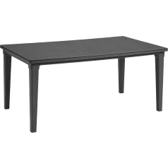   ALLIBERT FUTURA műanyag kerti asztal napernyőlyukkal, 165 cm - grafit  206366
