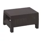ALLIBERT CORFU polyrattan kerti asztal - barna - 77 cm 207786