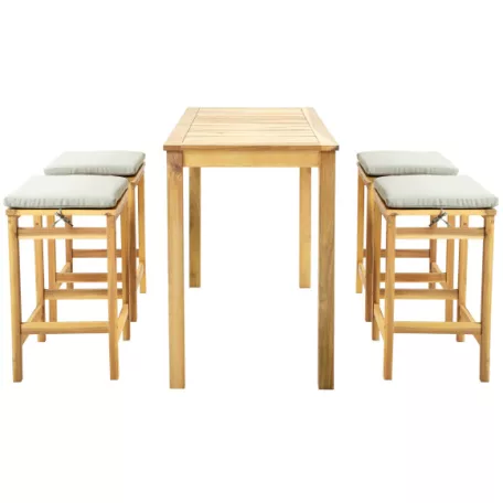 ROJAPLAST COLIN akácfából készült kerti bár garnitúra - négyszemélyes