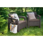 ALLIBERT CORFU DUO polyrattan kerti fotelek, 2db - barna 223194