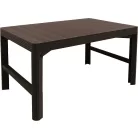 ALLIBERT LYON RATTAN állítható polyrattan kerti asztal, 72 cm - barna  233834