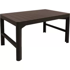   ALLIBERT LYON RATTAN állítható polyrattan kerti asztal, 72 cm - barna  233834