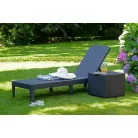 ALLIBERT JAIPUR exkluzív polyrattan kerti nyugágy - cappuccino - 188 cm  235163