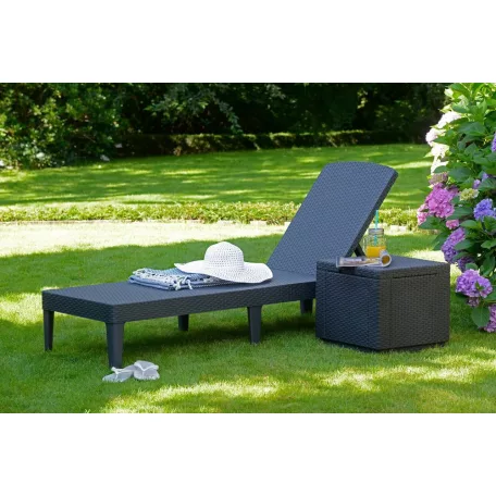 ALLIBERT JAIPUR exkluzív polyrattan kerti nyugágy - cappuccino - 188 cm  235163