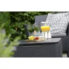 ALLIBERT SALEMO BALCONY polyrattan kerti bútor garnitúra - grafit  236631