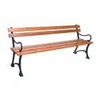 ROJAPLAST fenyőfából készült, fém szerkezetű kerti pad karfával, 180 cm  243/1