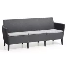 ALLIBERT SALEMO polyrattan háromszemélyes kerti kanapé - grafit  244100