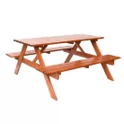 ROJAPLAST PIKNIK fenyőfából készült lakkozott kerti bútor garnitúra, 160 cm  245/11