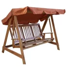 ROJAPLAST LUISA fenyőfából készült lakkozott kerti hintaágy, tetővel  414/18