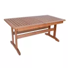 ROJAPLAST LUISA fenyőfából készült kihúzható kerti, lakkozott asztal, 160-210 cm  414/4