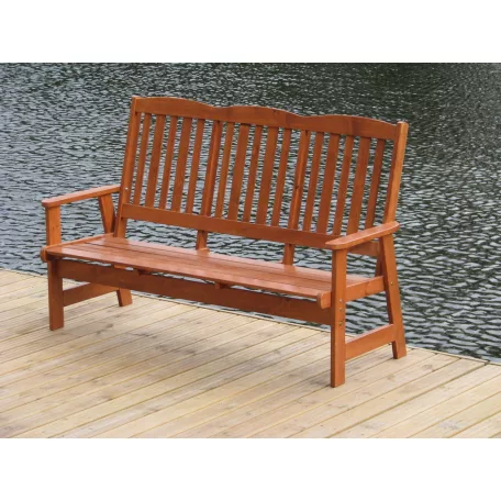 ROJAPLAST LUISA fenyőfából készült lakkozott kerti pad 414/5