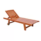 ROJAPLAST LUISA fenyőfából készült lakkozott kerti, állítható napozóágy/nyugágy 414/61