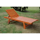 ROJAPLAST LUISA fenyőfából készült lakkozott kerti, állítható napozóágy/nyugágy 414/61