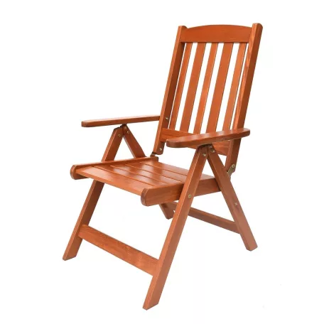 ROJAPLAST LUISA fenyőfából készült összecsukható, lakkozott kerti szék  414/6