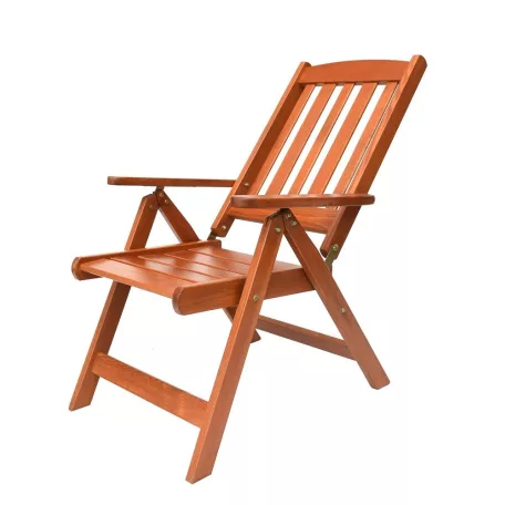ROJAPLAST LUISA fenyőfából készült összecsukható, lakkozott kerti szék  414/6