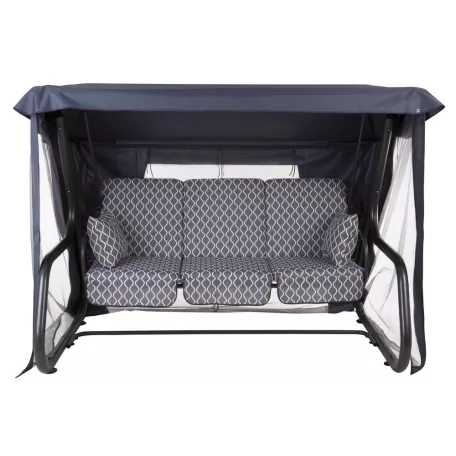 DAJAR VENEZIA lehajtható fém kerti hintaágy tetővel - mintás (028-06)  483088