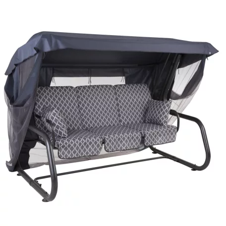DAJAR VENEZIA lehajtható fém kerti hintaágy tetővel - mintás (028-06)  483088