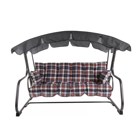 DAJAR RAVENNA exkluzív lehajtható fém kerti hintaágy - kockás (6049-03)  483135