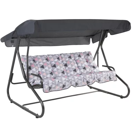 DAJAR MILANO lehajtható fém kerti hintaágy, tetővel - 035-23 483184