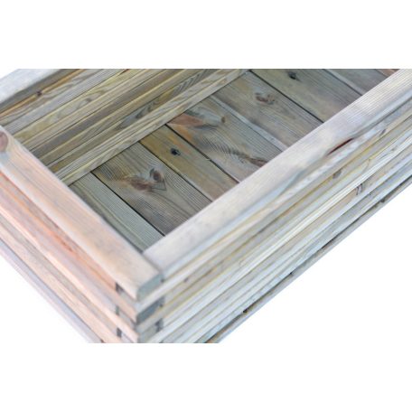 ROJAPLAST fenyőfából készült téglalap alakú rusztikus virágtartó láda - 80 cm 48/15