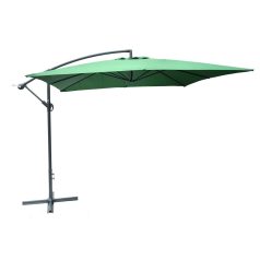   ROJAPLAST 8080 függő napernyő, hajtókarral - zöld - 270 x 270 cm  601/1