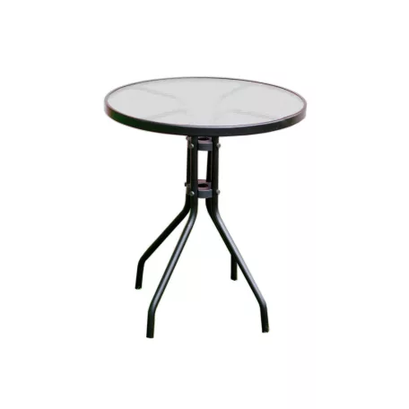 ROJAPLAST ZWT-03 fém kerti körasztal, ø 60 x 70 cm - fekete 608