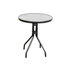 ROJAPLAST ZWT-03 fém kerti körasztal, ø 60 x 70 cm - fekete 608