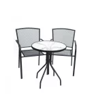 ROJAPLAST ZWT-03 fém kerti körasztal, ø 60 x 70 cm - fekete 608