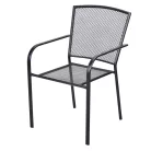 ROJAPLAST ZWMC-19 fém kerti szék, 62 x 56,5 x 88 cm - fekete 609/1