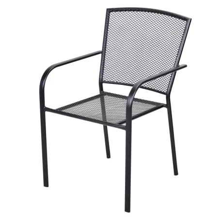 ROJAPLAST ZWMC-19 fém kerti szék, 62 x 56,5 x 88 cm - fekete 609/1
